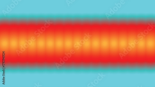 Abstract zigzag stripe motif with red-yellow glow on teal borders

