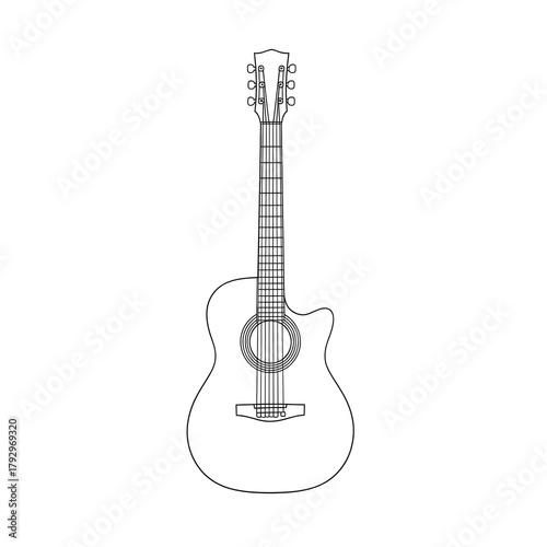 Acoustic Guitar Outline