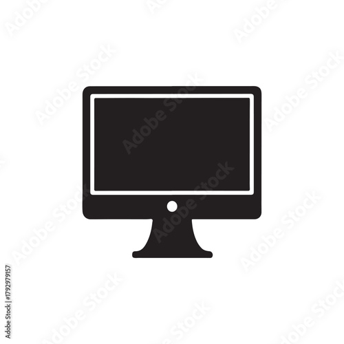Desktop display screen vector symbol"