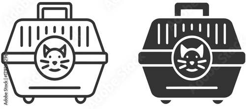 Pet carrier icon vector illustration 