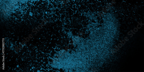 Dark blue vector template with artificial intelligence structure. An abstract iridescent grainy grunge texture background image. Water jet spraying on black background .
