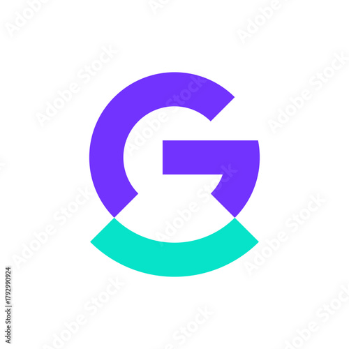 Letter G smile clean minimal logo design