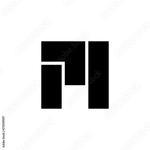 Letter PM or MP creative monogram logo