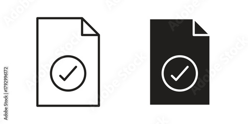 Accept document icon in simple modern vector format. EPS icon pack