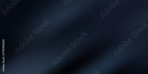 Black dark gray blue abstract elegant background. Drapery. Curtain. Fabric material. Soft folds. Wave stripe line. Gradient. Empty space. Design. Template.