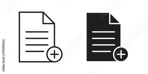 Add document icon in simple modern vector format. EPS icon pack