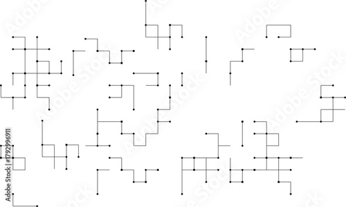 Technology circuit board electronics digital banner blue line pattern vector design