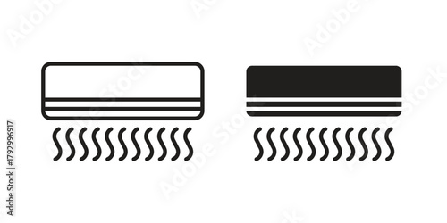 Air conditioner icon in simple modern vector format. EPS icon pack