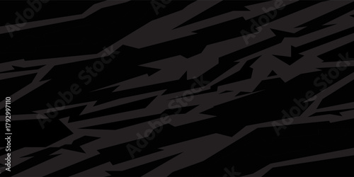 Abstract sharp seamless pattern with zigzags, arrows and triangles. Wavy geometric lightning background for covers or textile print. Sharp, chaotically scattered zigzag arrows.