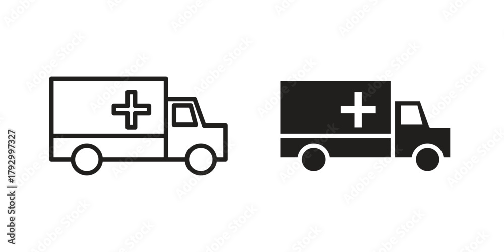 Fototapeta premium Ambulance icon in simple modern vector format. EPS icon pack