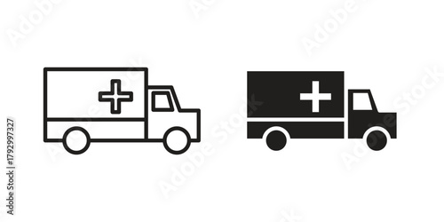 Ambulance icon in simple modern vector format. EPS icon pack