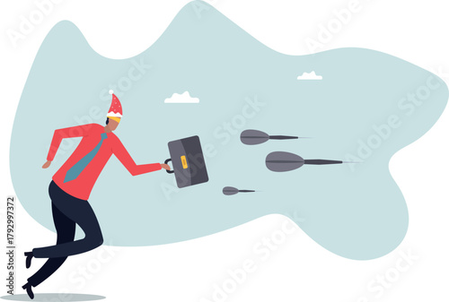 Unclear target or blind business vision, leadership failure or mistake aiming goal, untrained or uneducated management .about a man and his life.