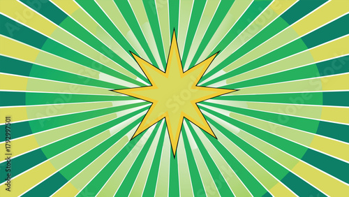 vibrant green and white sunburst background radiating outward from the center..eps