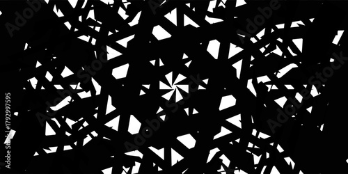 Abstract sharp seamless pattern with zigzags, arrows and triangles. Wavy geometric lightning background for covers or textile print. Sharp, chaotically scattered zigzag arrows.