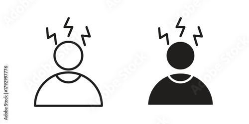 Anxiety or stress icon in simple modern vector format. EPS icon pack