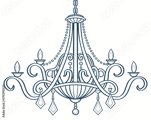 Elegant chandelier with intricate design