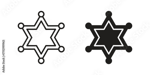 Badge Sheriff icon in simple modern vector format. EPS icon pack