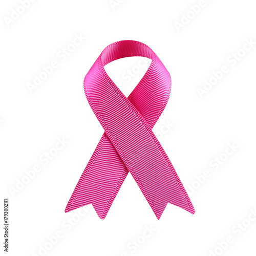 Pink Ribbon Symbol on Black Background