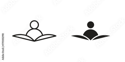 Book open reader icon in simple modern vector format. EPS icon pack