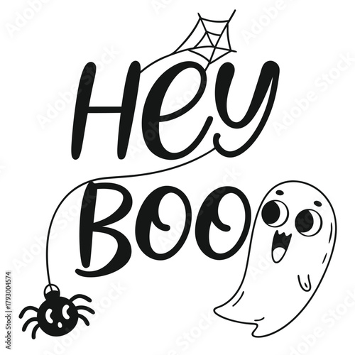Funny “Hey Boo” Shirt Design for Halloween

