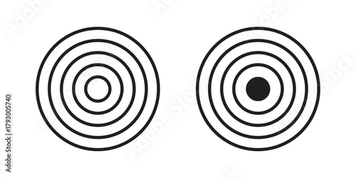 Bullseye icon in simple modern vector format. EPS icon pack