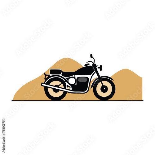 Funny retro cartoon car vector illustration: a classic automobile transportation vehicle with big wheels