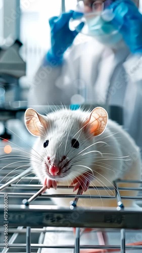 laboratory rat in the laboratory. Selective focus. nature.