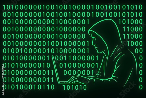 Green Theme Binary Coder