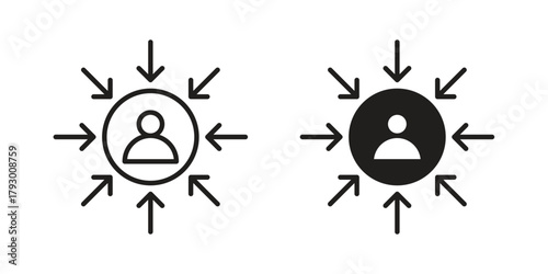 Centric consumer icon in simple modern vector format. EPS icon pack