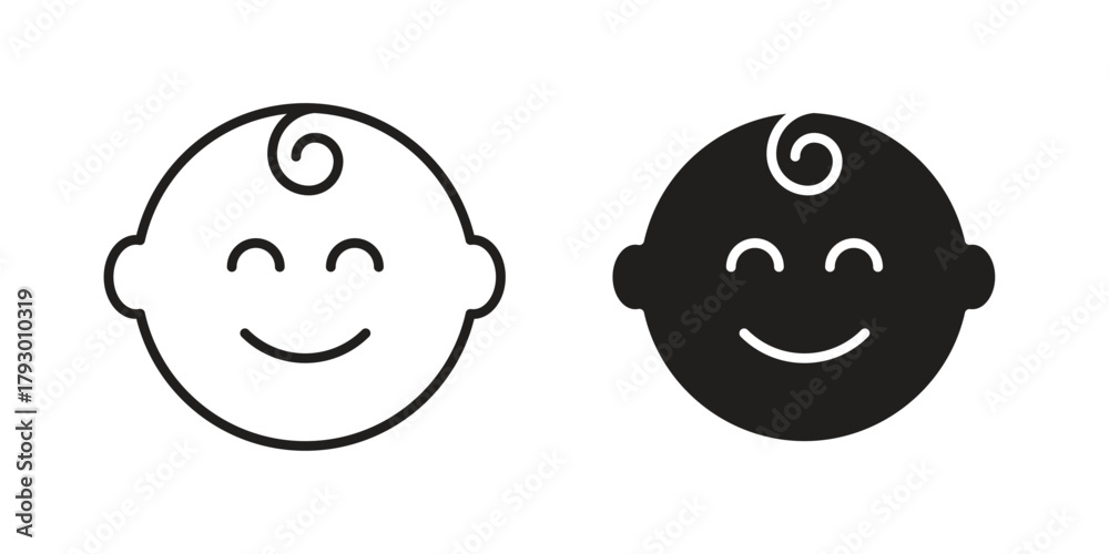 Fototapeta premium Child head icon in simple modern vector format. EPS icon pack