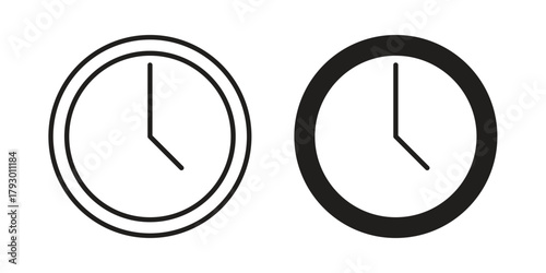 Clock-five icon in simple modern vector format. EPS icon pack