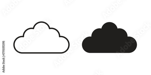 Cloud icon in simple modern vector format. EPS icon pack
