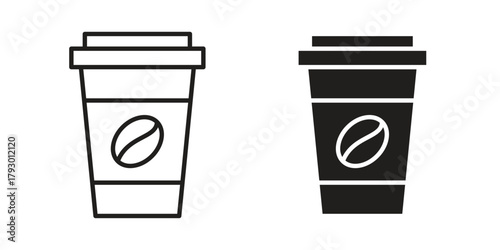 Coffee icon in simple modern vector format. EPS icon pack