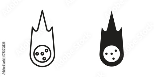 Comet icon in simple modern vector format. EPS icon pack