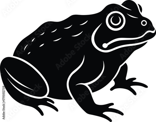 Icon of a cane toad a distinctive amphibian with a large body and warty skin
