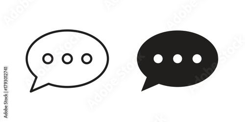 Comment icon in simple modern vector format. EPS icon pack