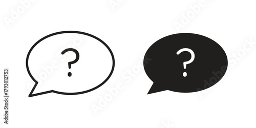 Comment question icon in simple modern vector format. EPS icon pack