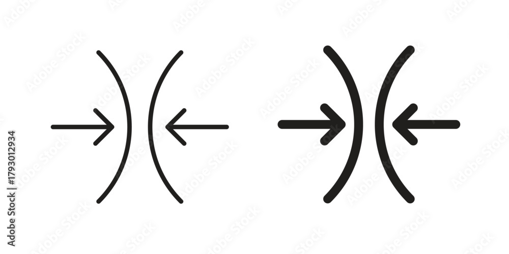 Obraz premium Compress icon in simple modern vector format. EPS icon pack