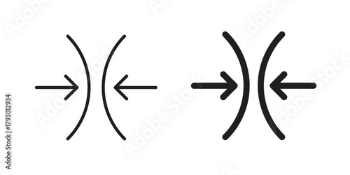 Compress icon in simple modern vector format. EPS icon pack