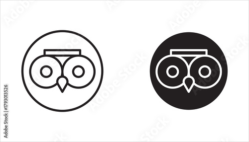 owl icon set, simple line vector, simple owl head logo design icon, owl logo vector,