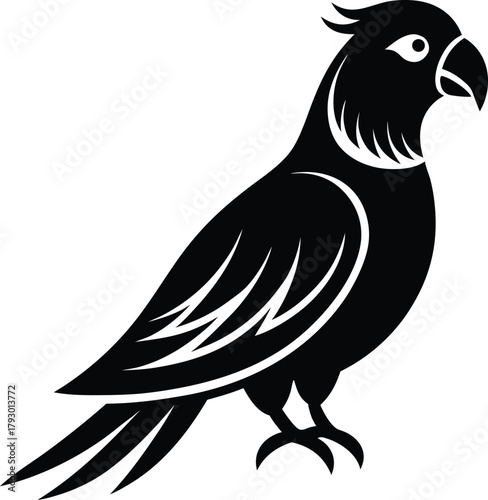 Vibrant galah parrot icon with colorful plumage