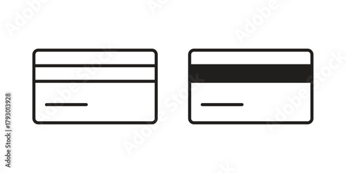 Credit card icon in simple modern vector format. EPS icon pack