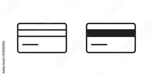 Credit card icon in simple modern vector format. EPS icon pack