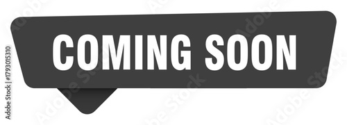 coming soon black sign isolated on transpatent background. coming soon sticker
