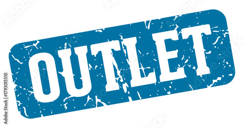 outlet rectangular sign. outlet stamp