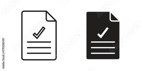 Document accept icon in simple modern vector format. EPS icon pack