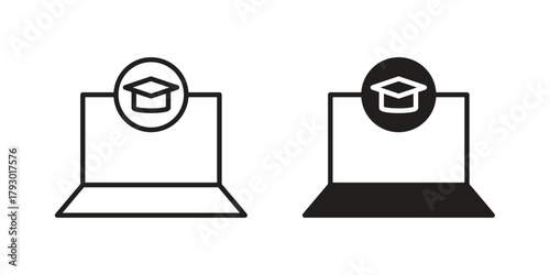 E learning icon in simple modern vector format. EPS icon pack
