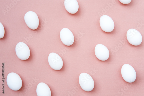 Eggs on a pink background.