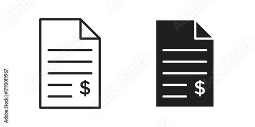 File invoice icon in simple modern vector format. EPS icon pack