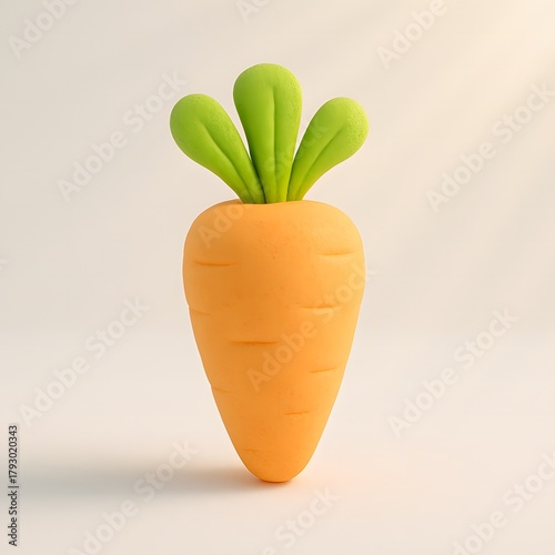 3d clay of cute carrot